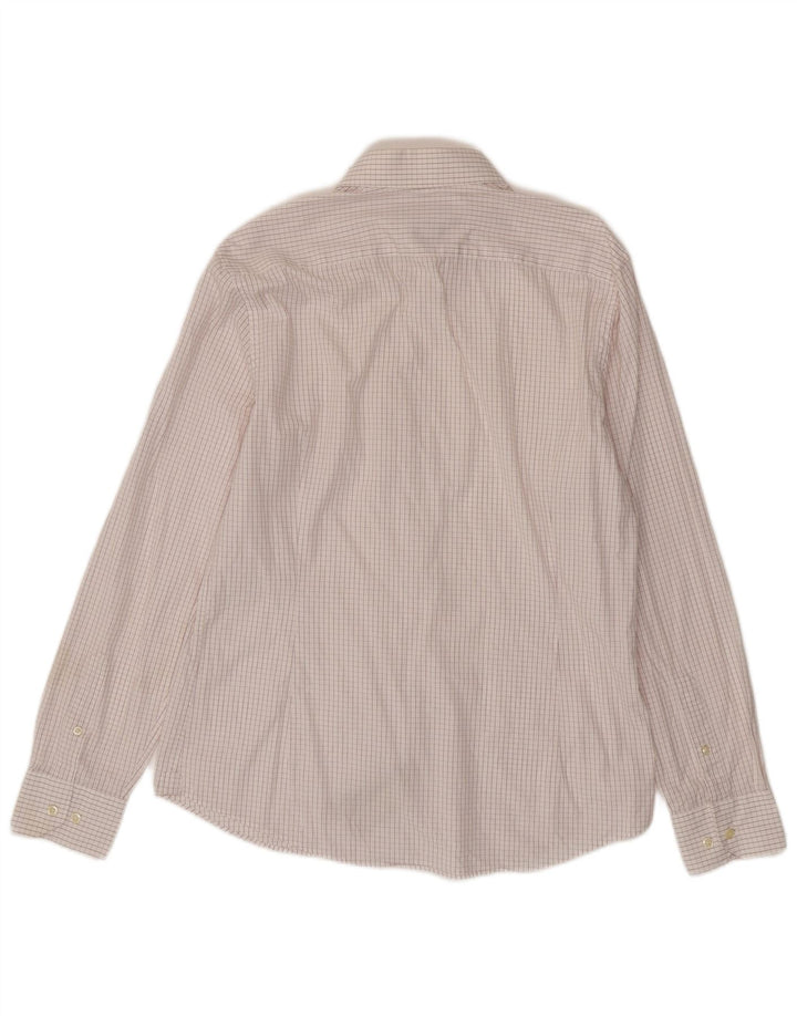 Camicia da uomo Massimo Dutti EU 42 Cotone a quadri bianchi grandi
