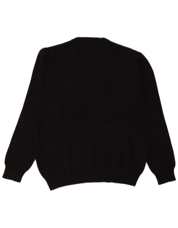 Gant maglione da donna con scollo a V UK 18 XL lana nera
