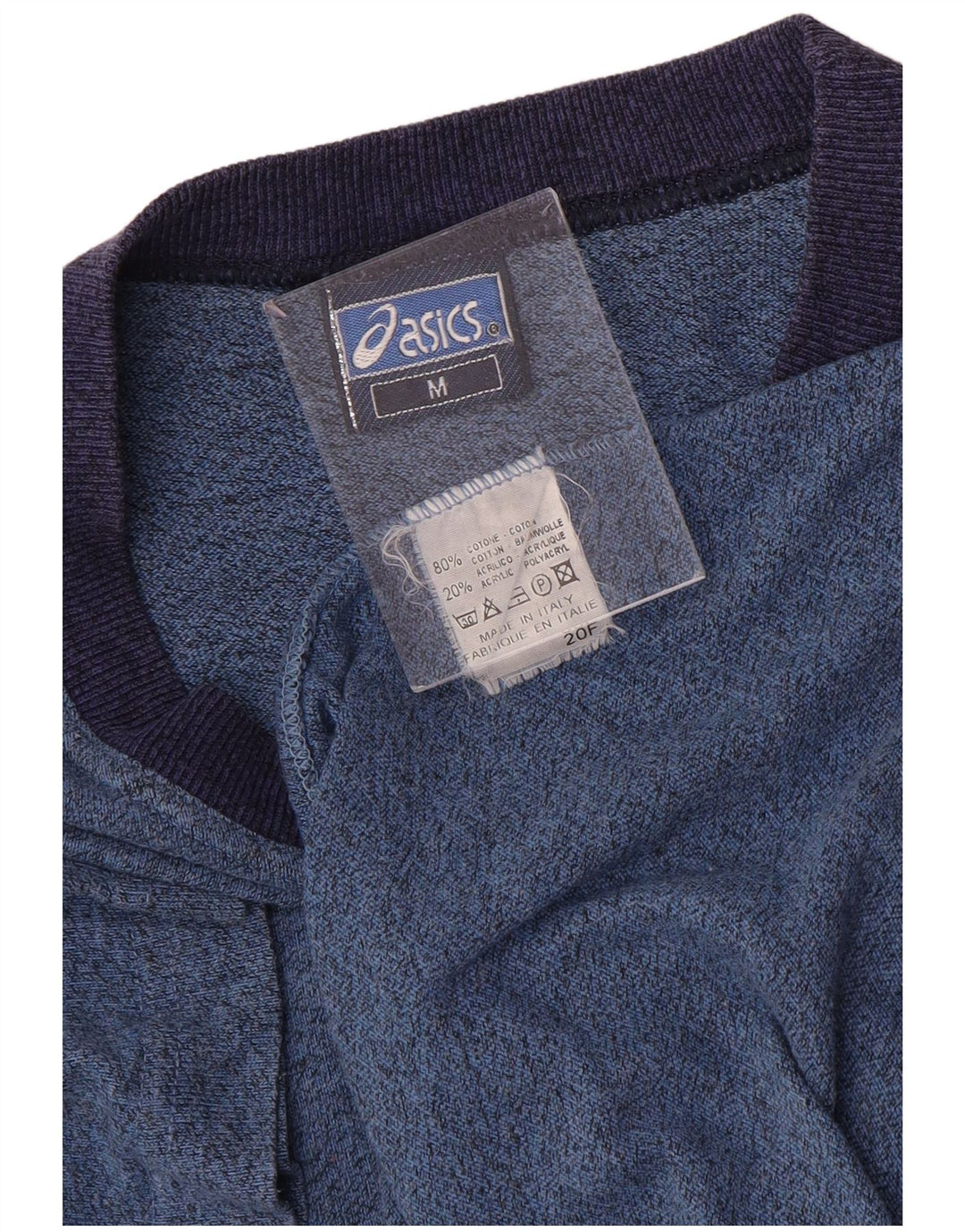 T-shirt ASICS da uomo in cotone mélange blu medio