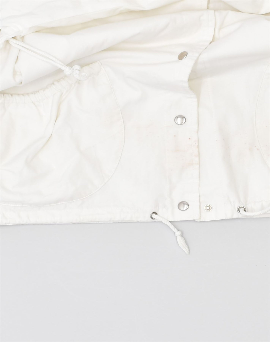 VINTAGE Womens Oversized Bomber Jacket EU 38 Medium White Cotton | Vintage Vintage | Thrift | Second-Hand Vintage | Used Clothing | Messina Hembry 