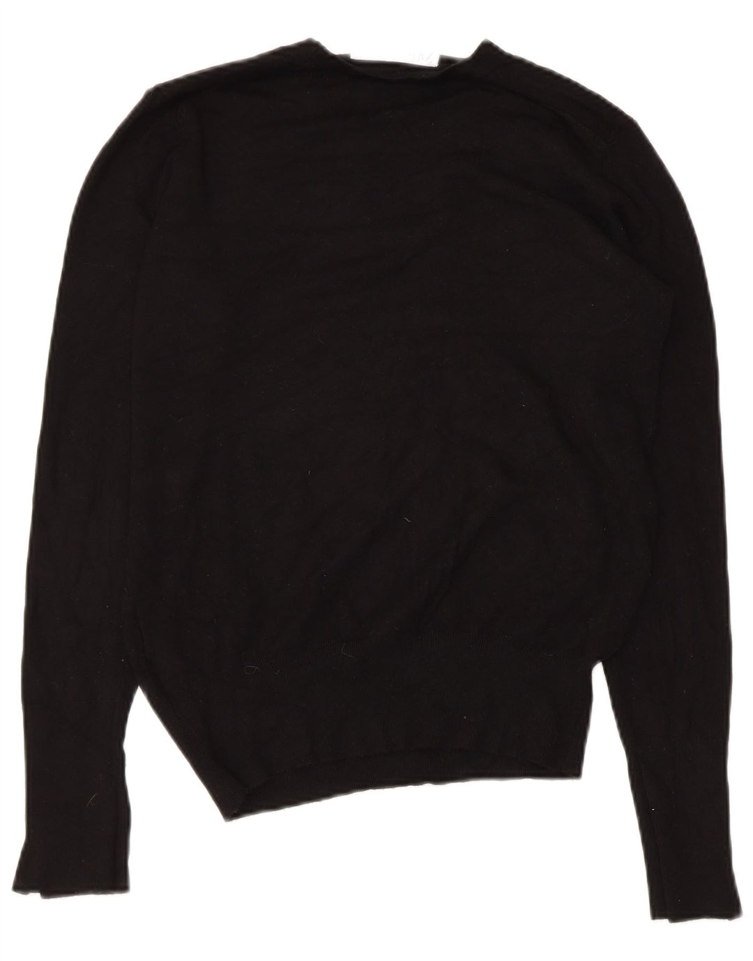 Maglione maglione girocollo da donna Zara UK 12 viscosa nera media