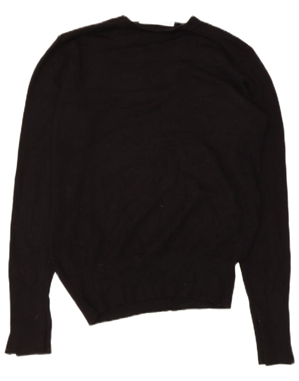Maglione maglione girocollo da donna Zara UK 12 viscosa nera media