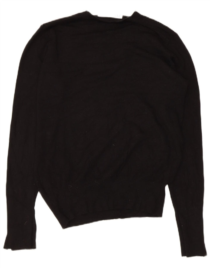 Maglione maglione girocollo da donna Zara UK 12 viscosa nera media