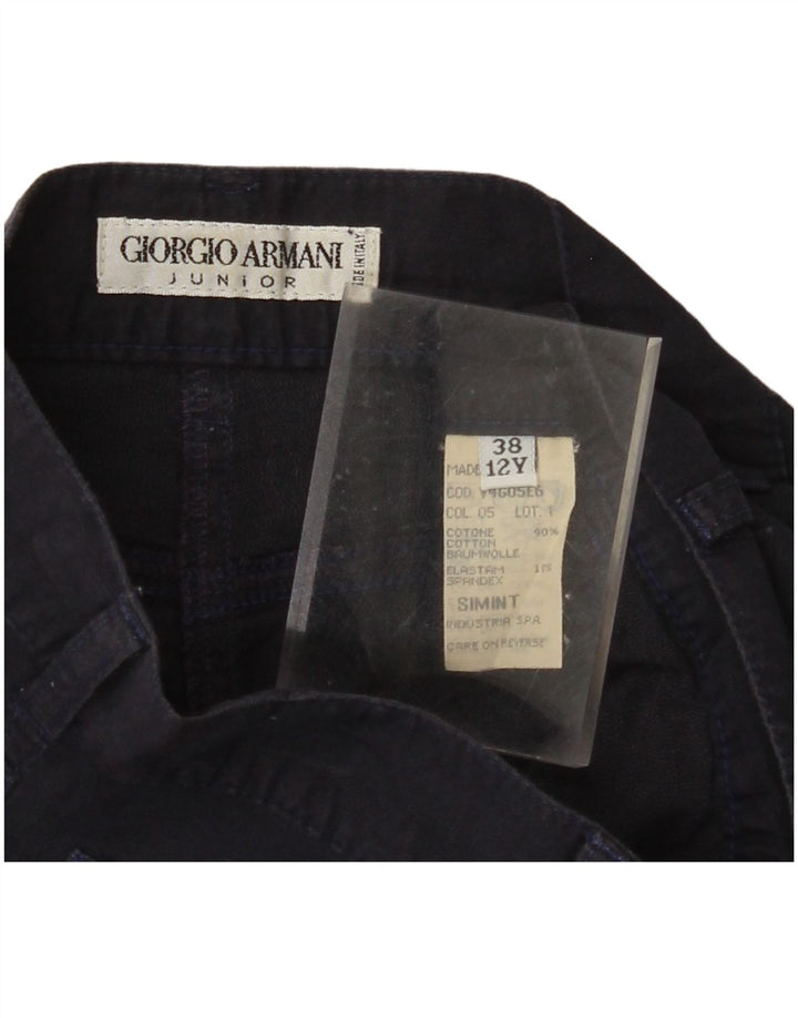 GIORGIO ARMANI Gonna Tubino Bambina 11-12 Anni W26 Cotone Blu Navy