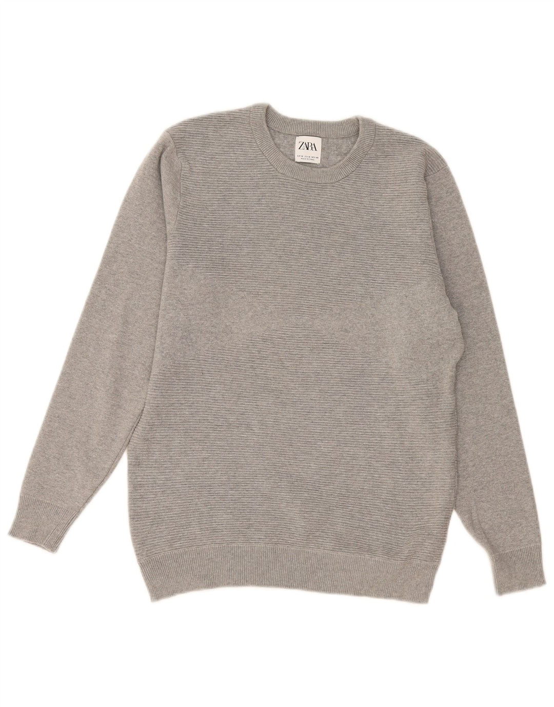 Maglione maglione girocollo da uomo Zara grigio medio