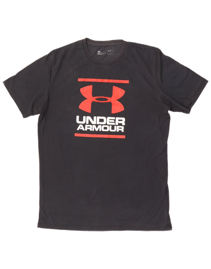 Maglietta grafica da uomo Under Armour Top nera media