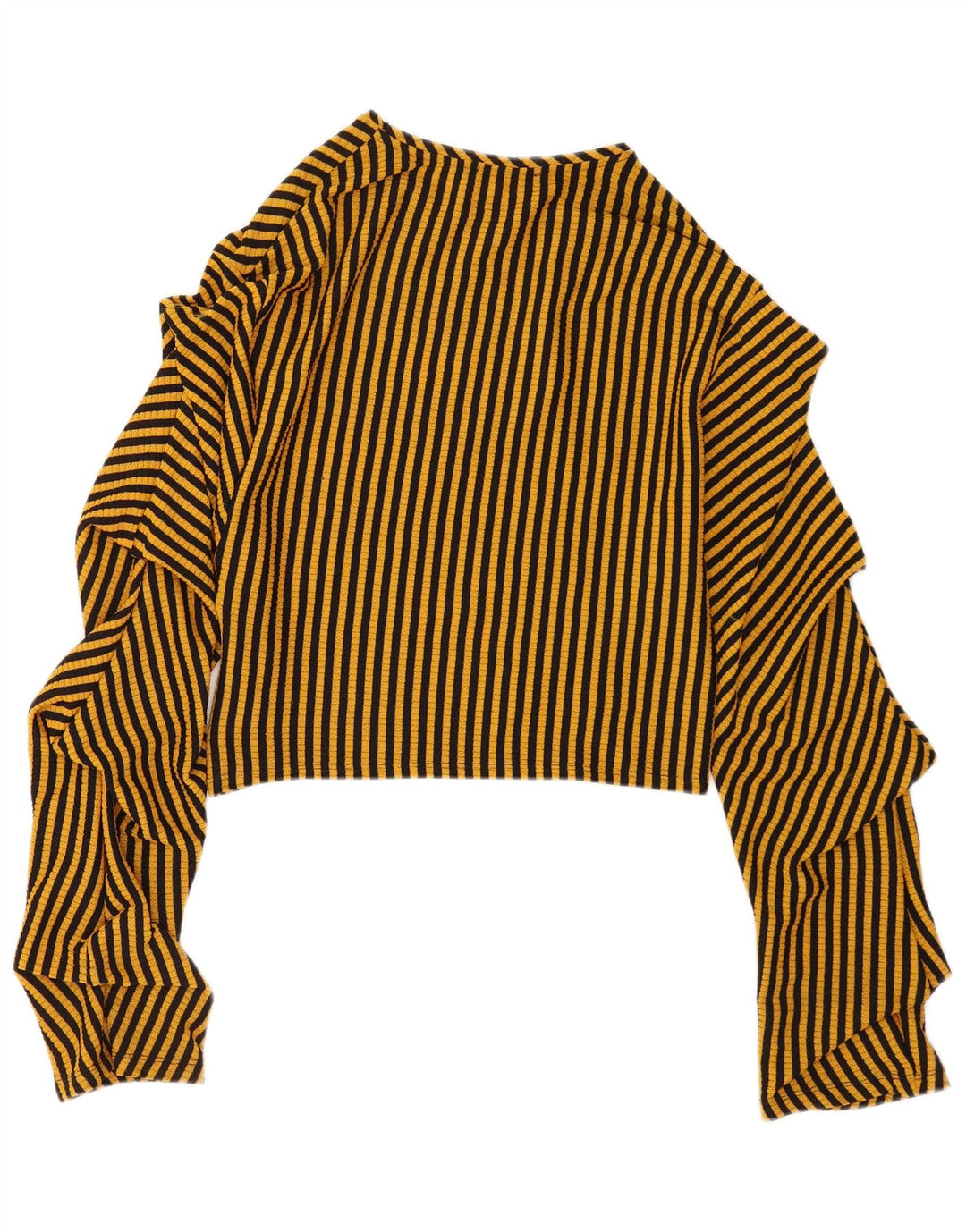 Top corto da donna Zara a righe UK 10 piccolo giallo