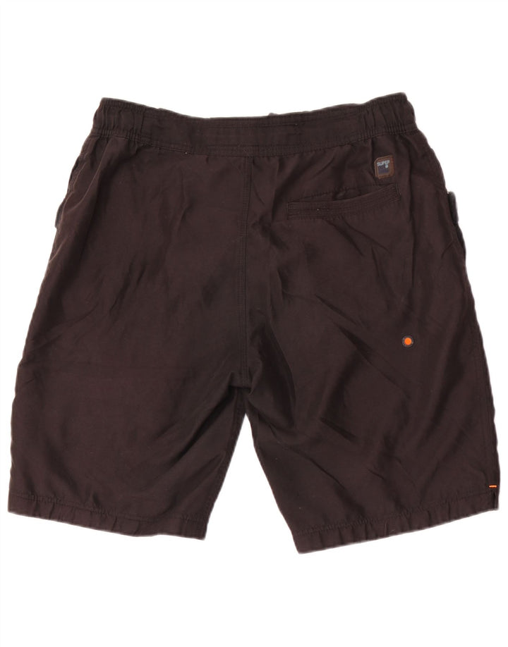 Pantaloncini da bagno grafici da uomo Superdry poliestere nero medio