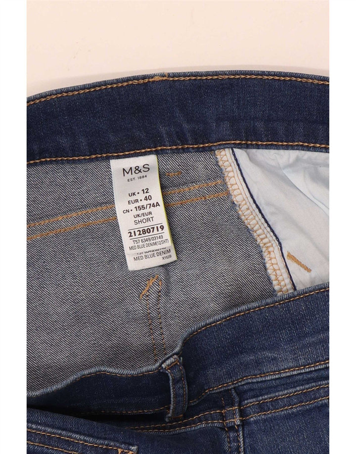 Jeans bootcut slim da donna Marks & Spencer UK 12 medio W30 L28 cotone blu