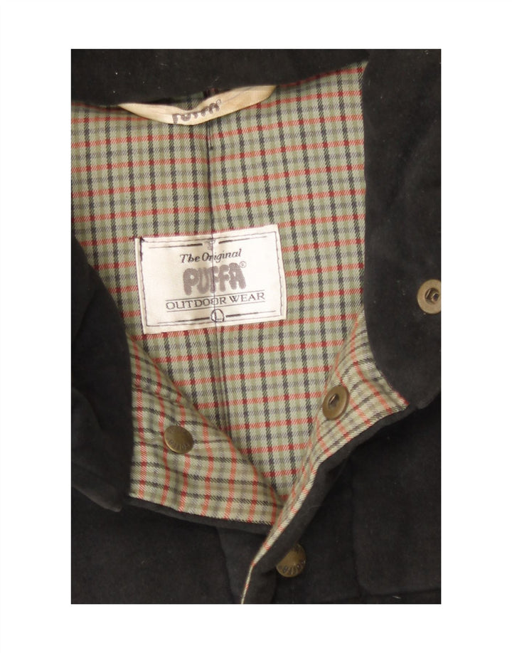Gilet imbottito da uomo Puffa UK 40 grande in cotone nero