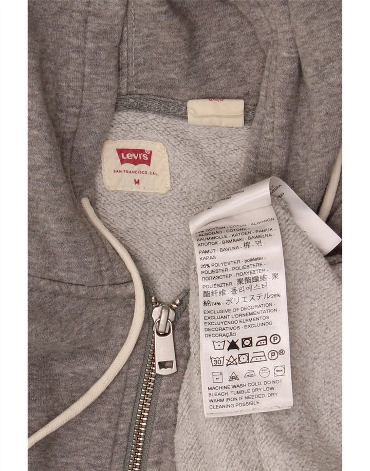 Maglione con cappuccio e zip da uomo Levi's in cotone screziato grigio medio
