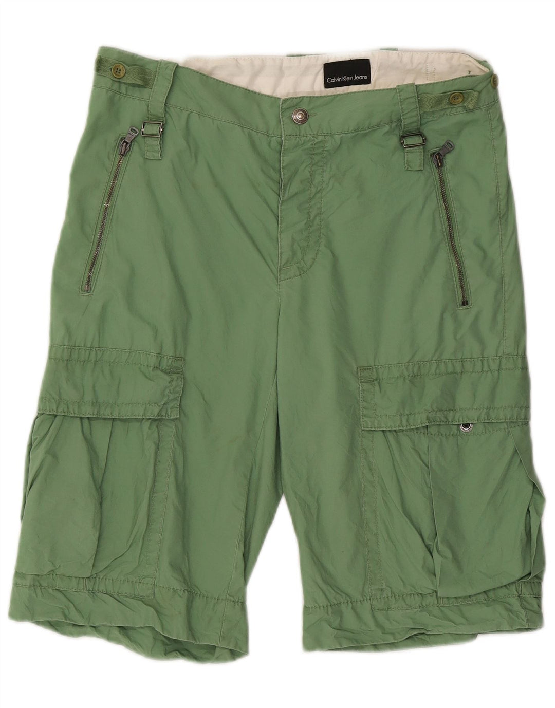 Pantaloncini cargo da donna Calvin Klein Jeans W32 verde medio
