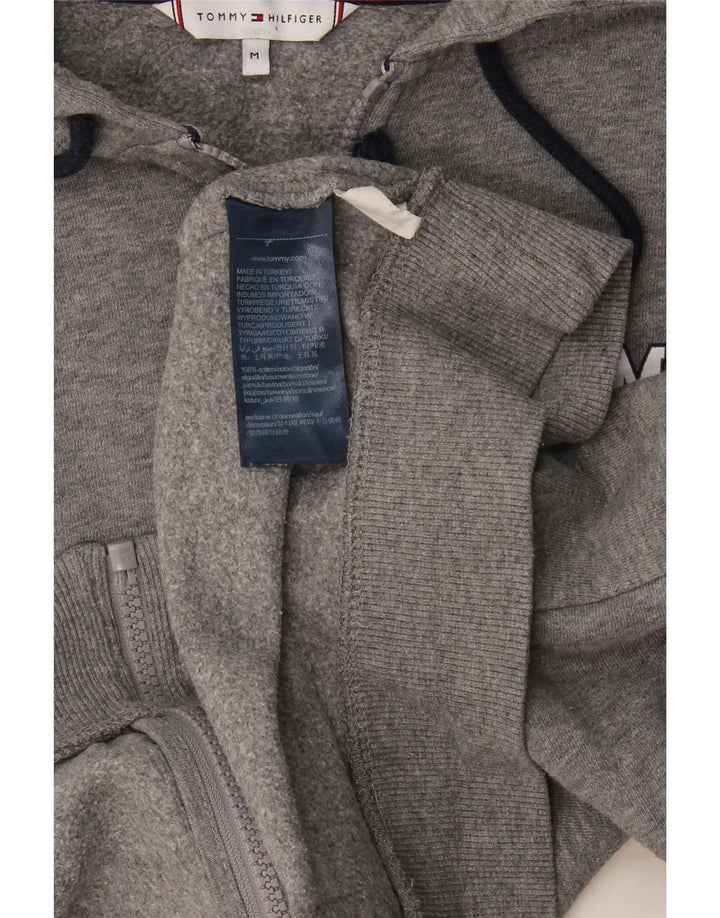Maglione con cappuccio e zip oversize da donna Tommy Hilfiger UK 14 Cotone grigio medio