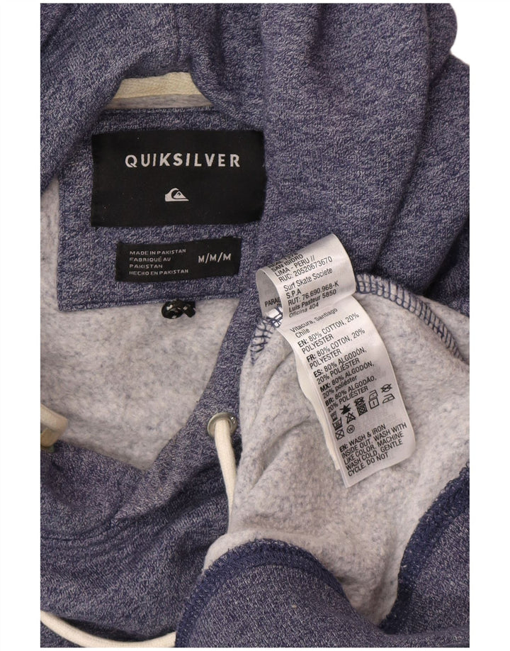 Maglione con cappuccio da uomo Quiksilver in cotone chiazzato blu medio
