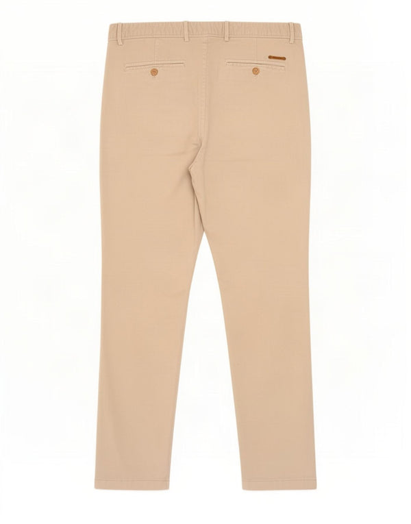 Pantaloni chino slim fit da uomo Massimo Dutti EU 42 Large W32 L29 Beige