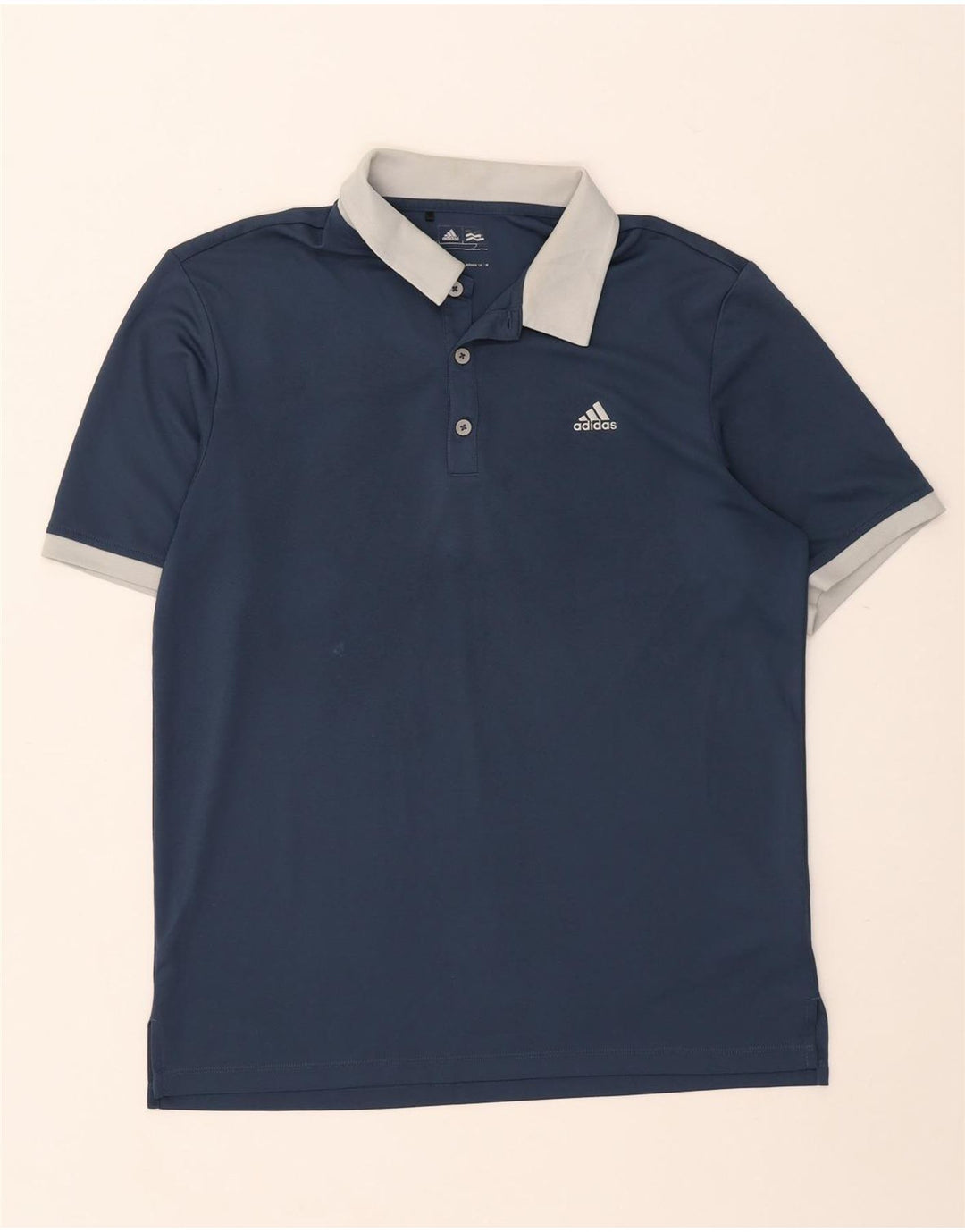 Polo da rugby da uomo ADIDAS media poliestere blu navy