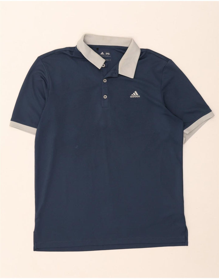 Polo da rugby da uomo ADIDAS media poliestere blu navy