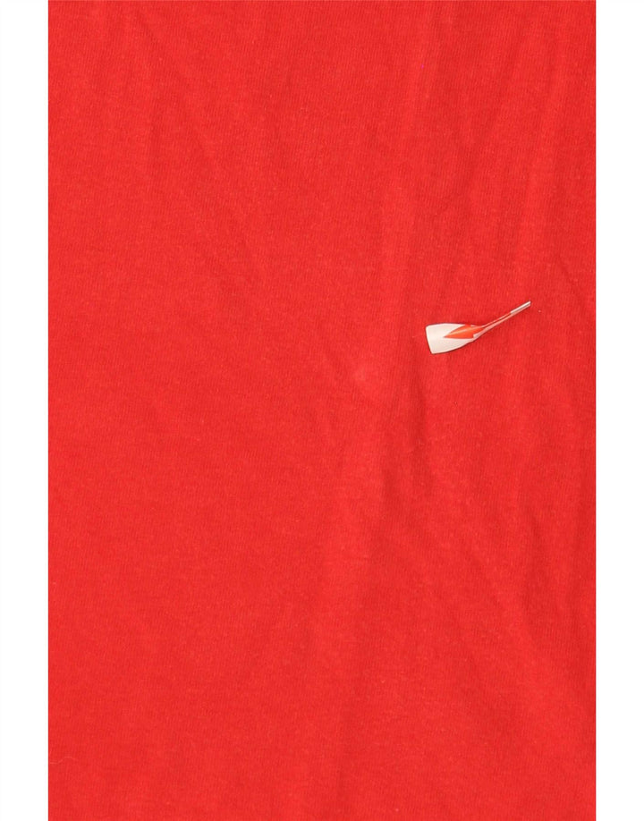 T-shirt grafica da uomo Adidas Top in cotone rosso medio