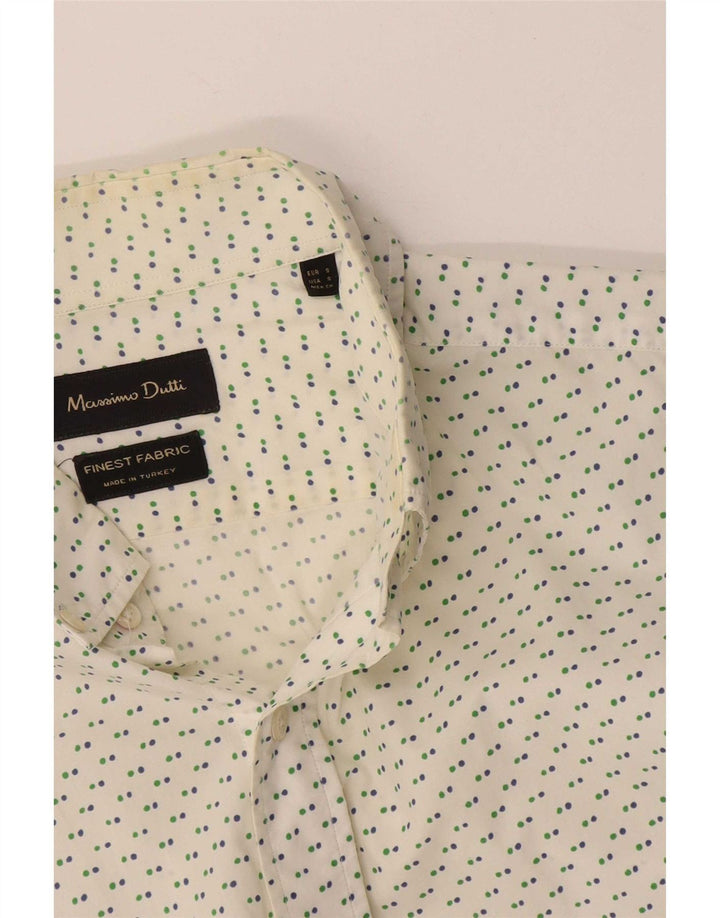 Camicia da uomo Massimo Dutti piccola maculata bianca