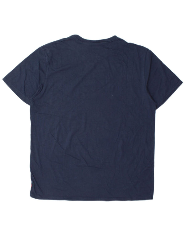 T-shirt grafica da uomo Levi's Top XL in cotone blu navy
