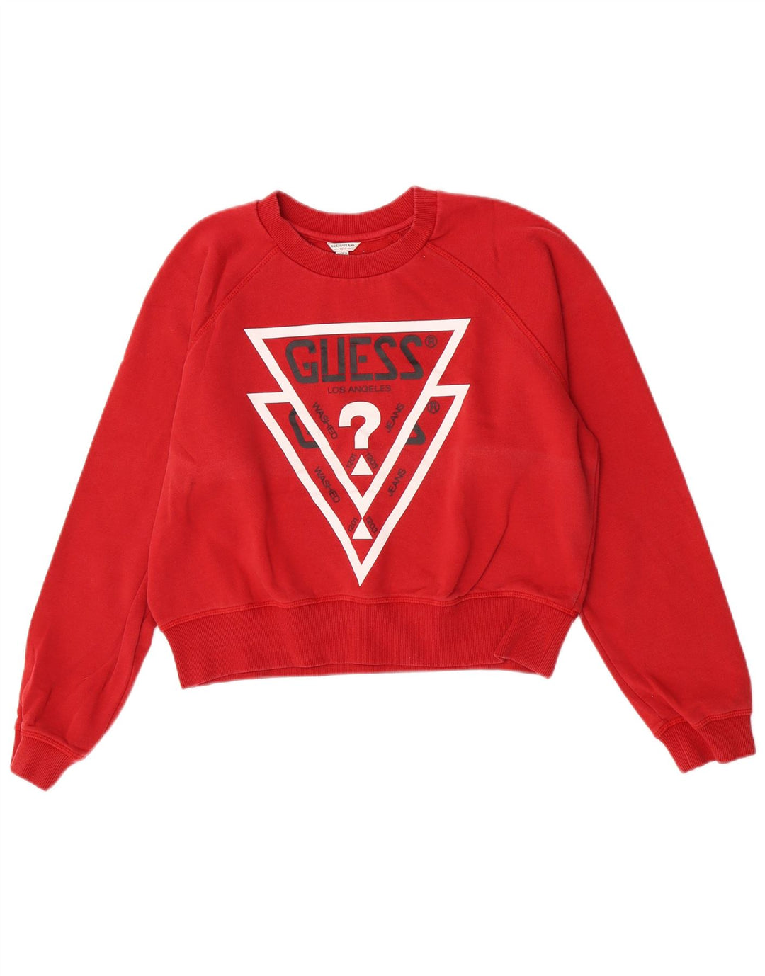 Felpa con grafica corta da donna Guess UK 16 grande rossa