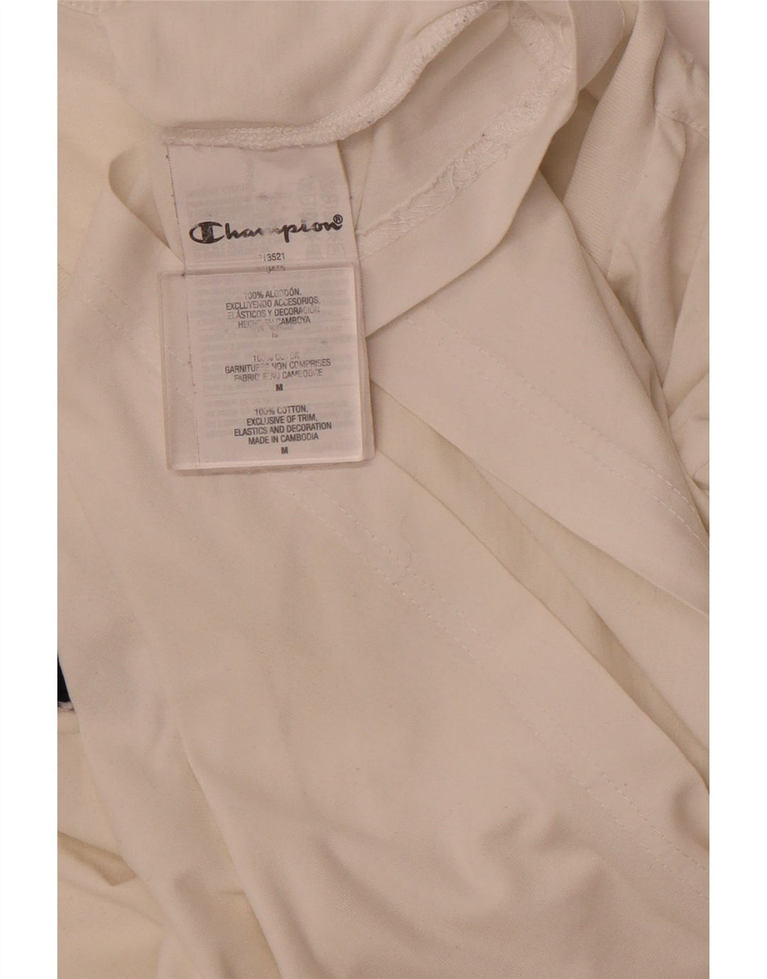 T-shirt grafica da uomo CHAMPION Top in cotone bianco medio