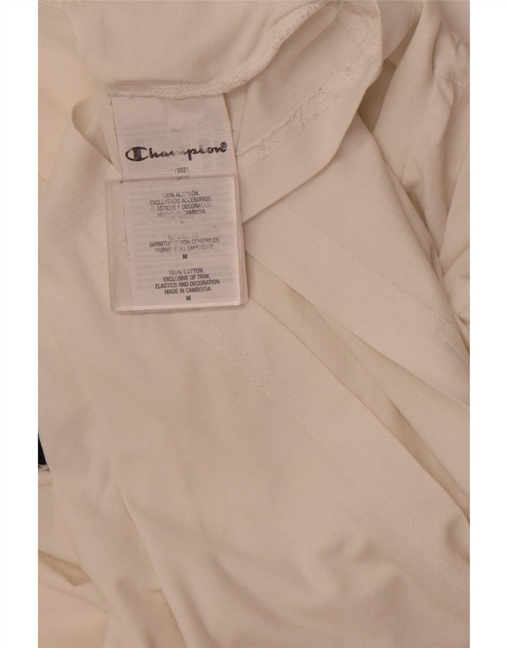 T-shirt grafica da uomo CHAMPION Top in cotone bianco medio