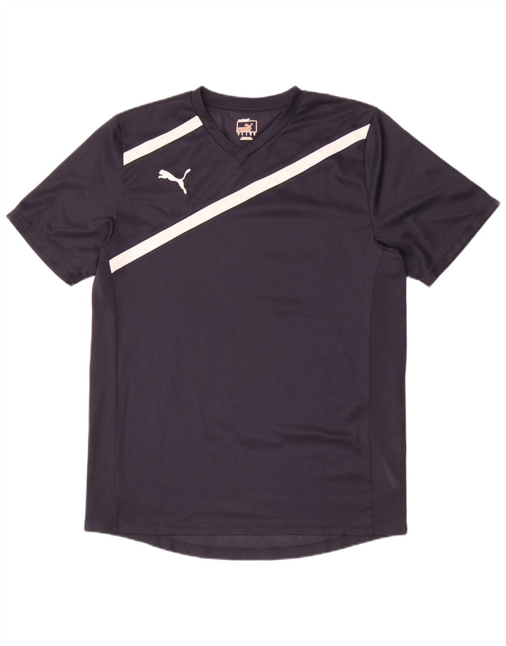 T-shirt da uomo Puma Top grande a righe blu navy