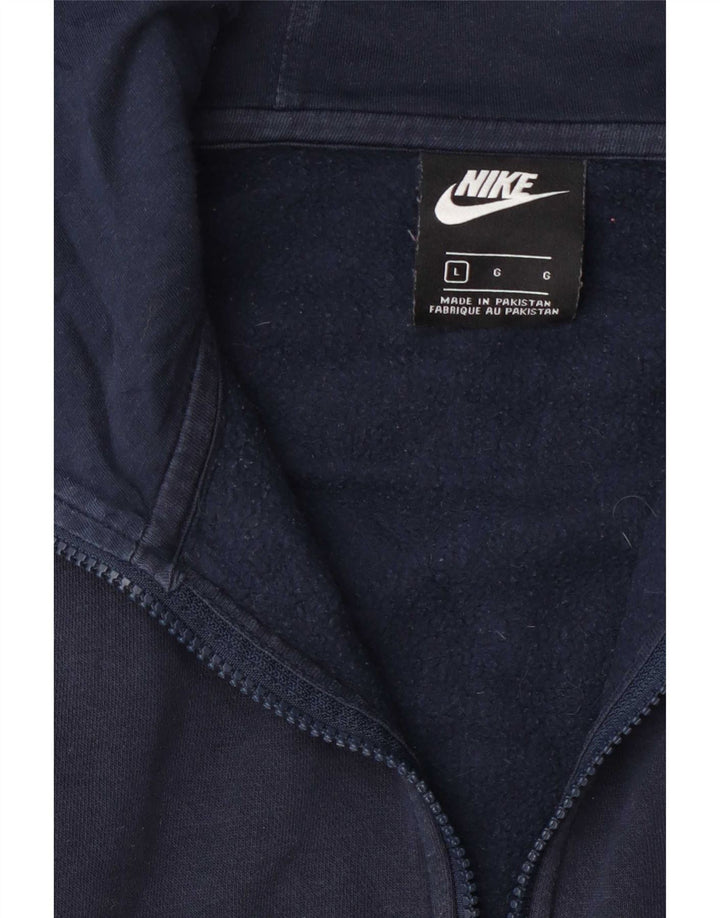 Felpa con cappuccio e zip Nike da uomo grande blu navy