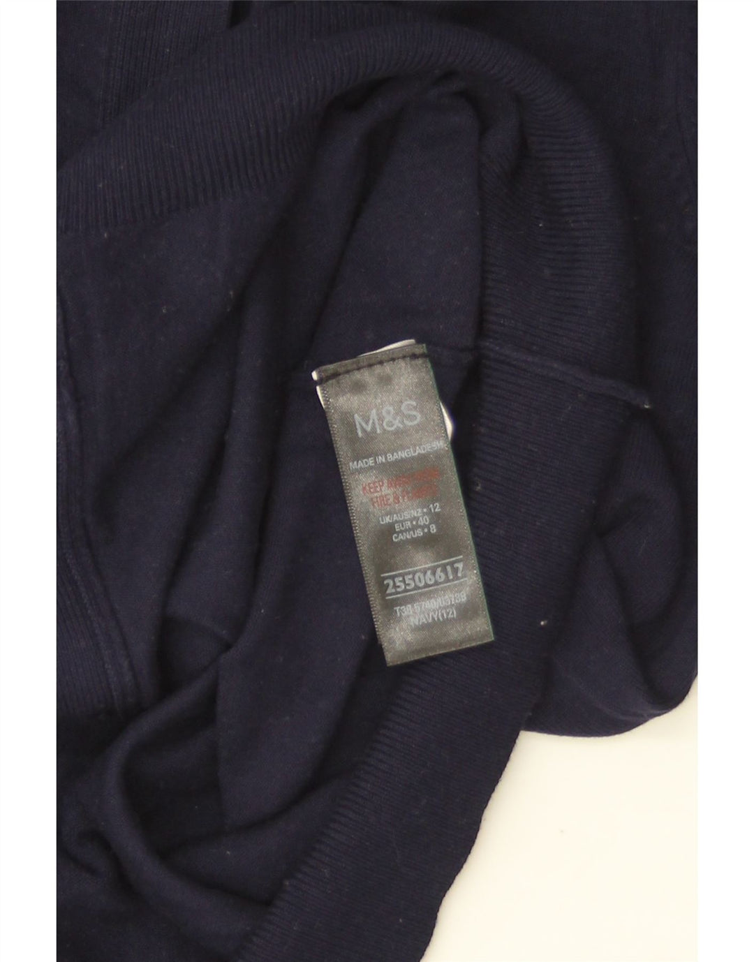 Maglione cardigan da donna Marks & Spencer UK 12 Viscosa blu navy medio