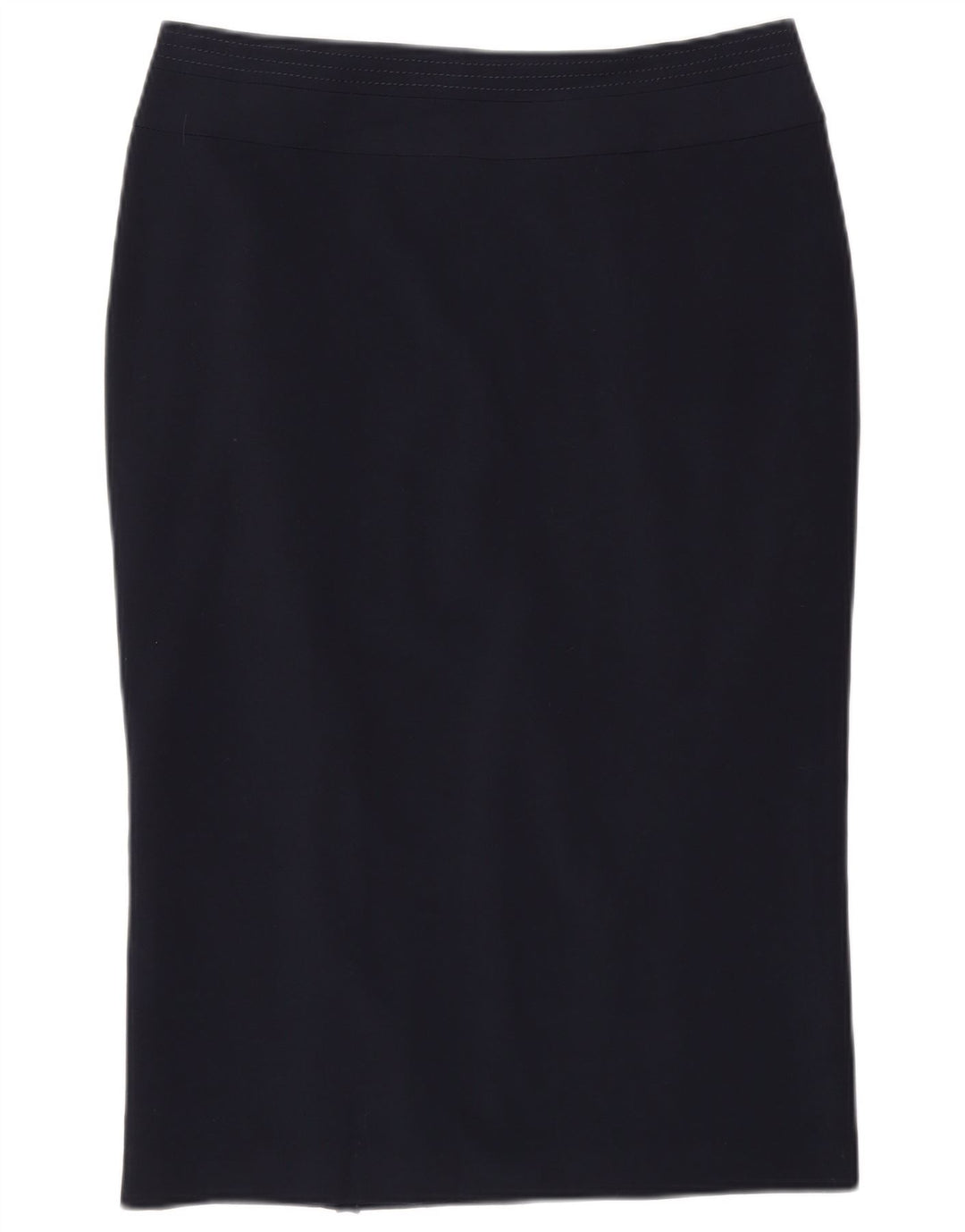 Gonna a tubino da donna Marks & Spencer UK 12 media W30 poliestere blu navy