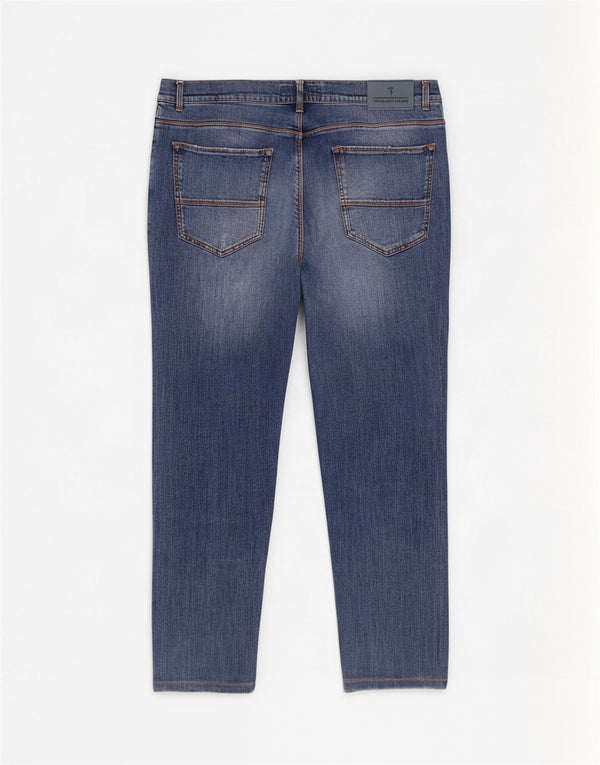 Jeans Straight Uomo Trussardi W40 L28 Cotone Blu