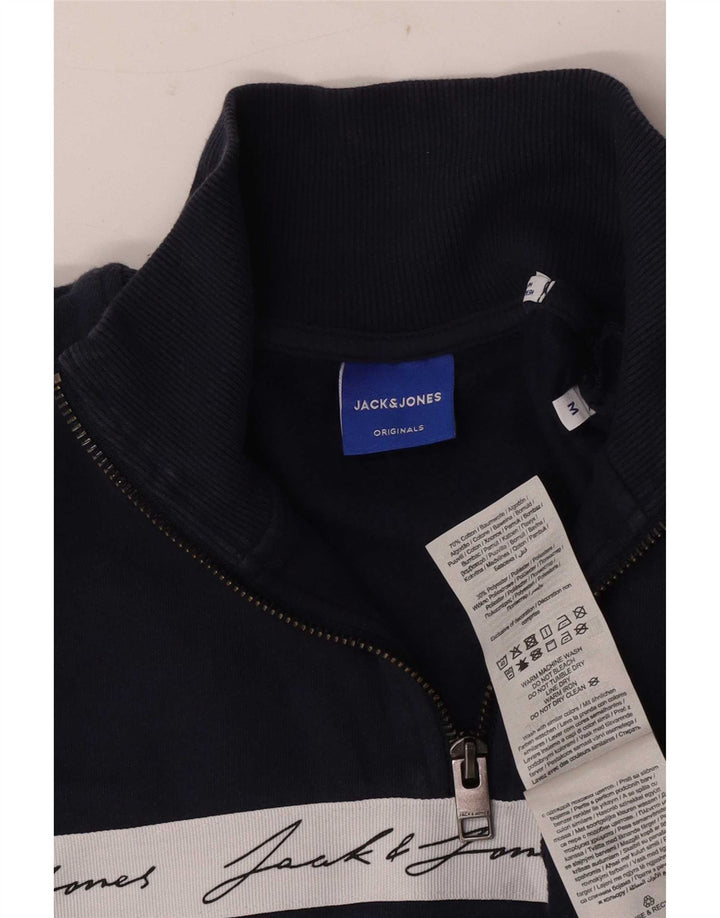Jack & Jones Felpa grafica da uomo Maglione color block medio blu navy