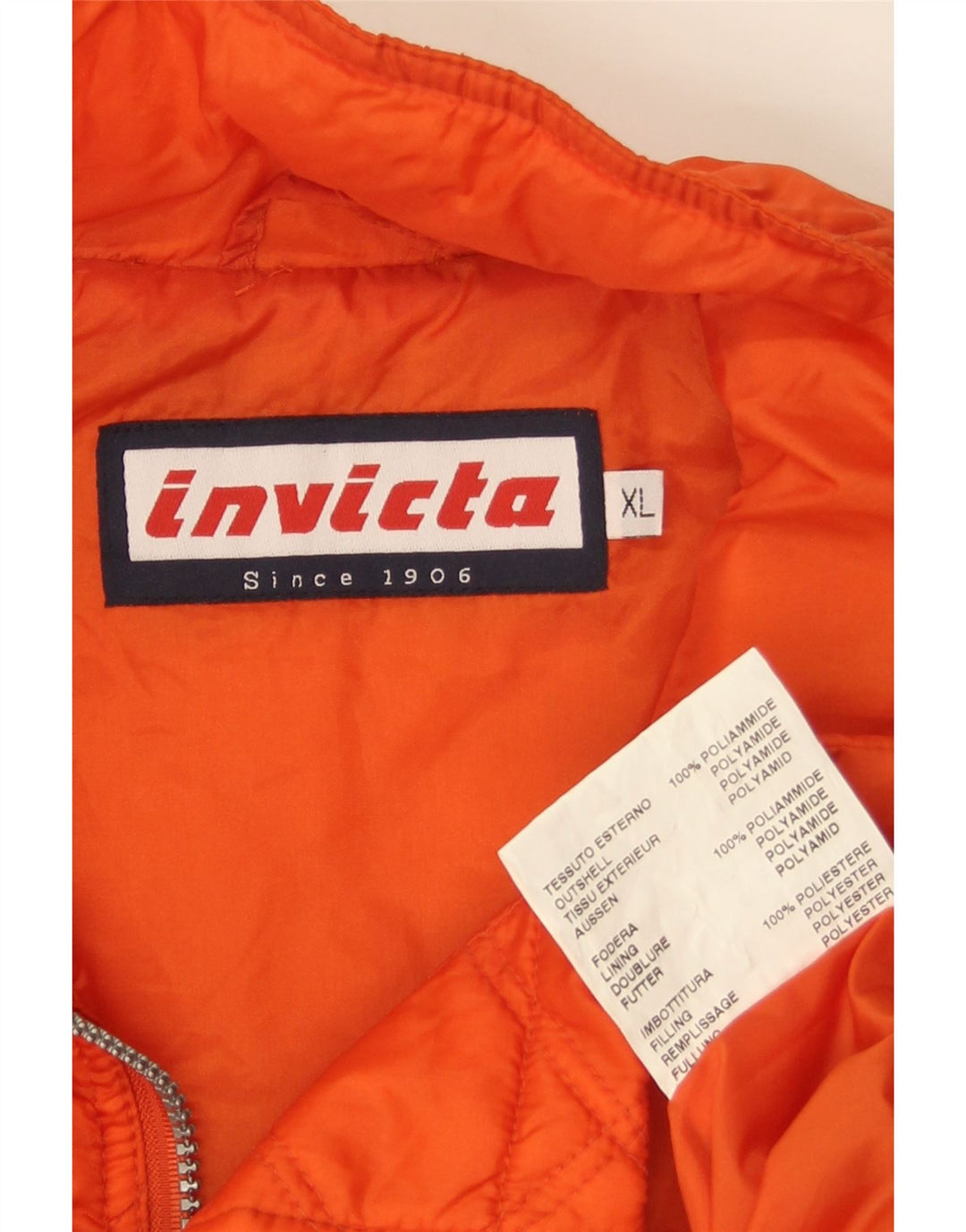 Gilet trapuntato da uomo INVICTA UK 42 XL arancione poliammide