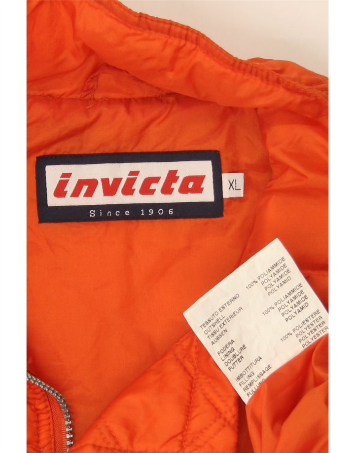 Gilet trapuntato da uomo INVICTA UK 42 XL arancione poliammide