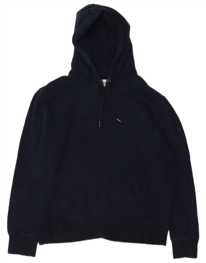 Maglione con cappuccio da donna Marks & Spencer medio in cotone blu navy