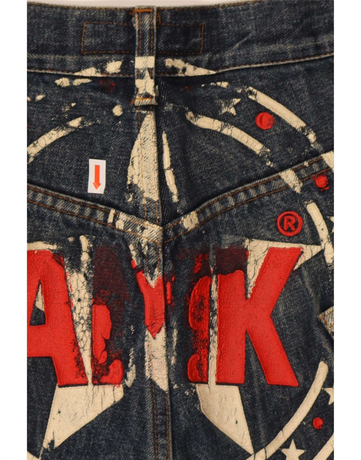 Jeans Capri grafici da uomo Andrew Mackenzie IT 48 medio W30 L20 cotone blu