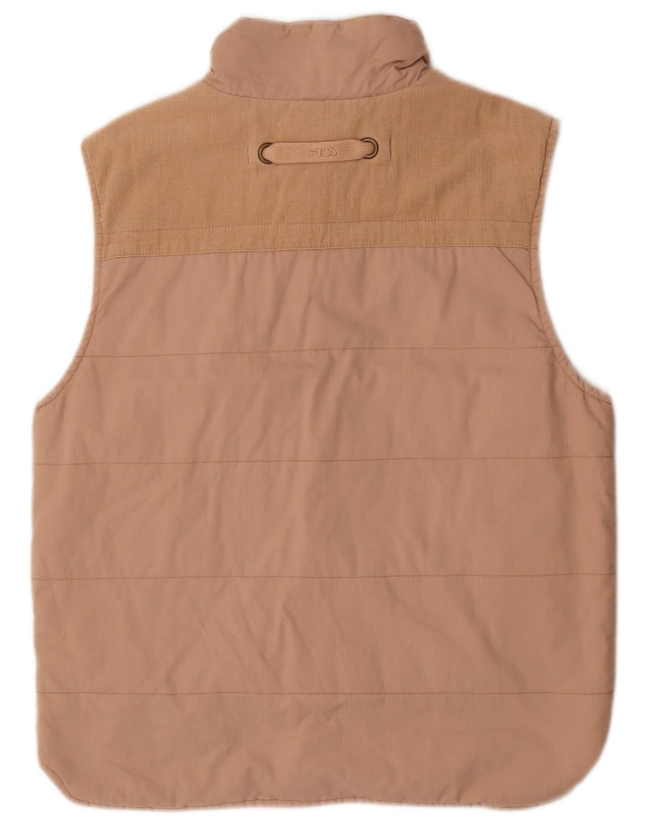 Gilet imbottito da uomo Fila UK 38 cotone beige medio