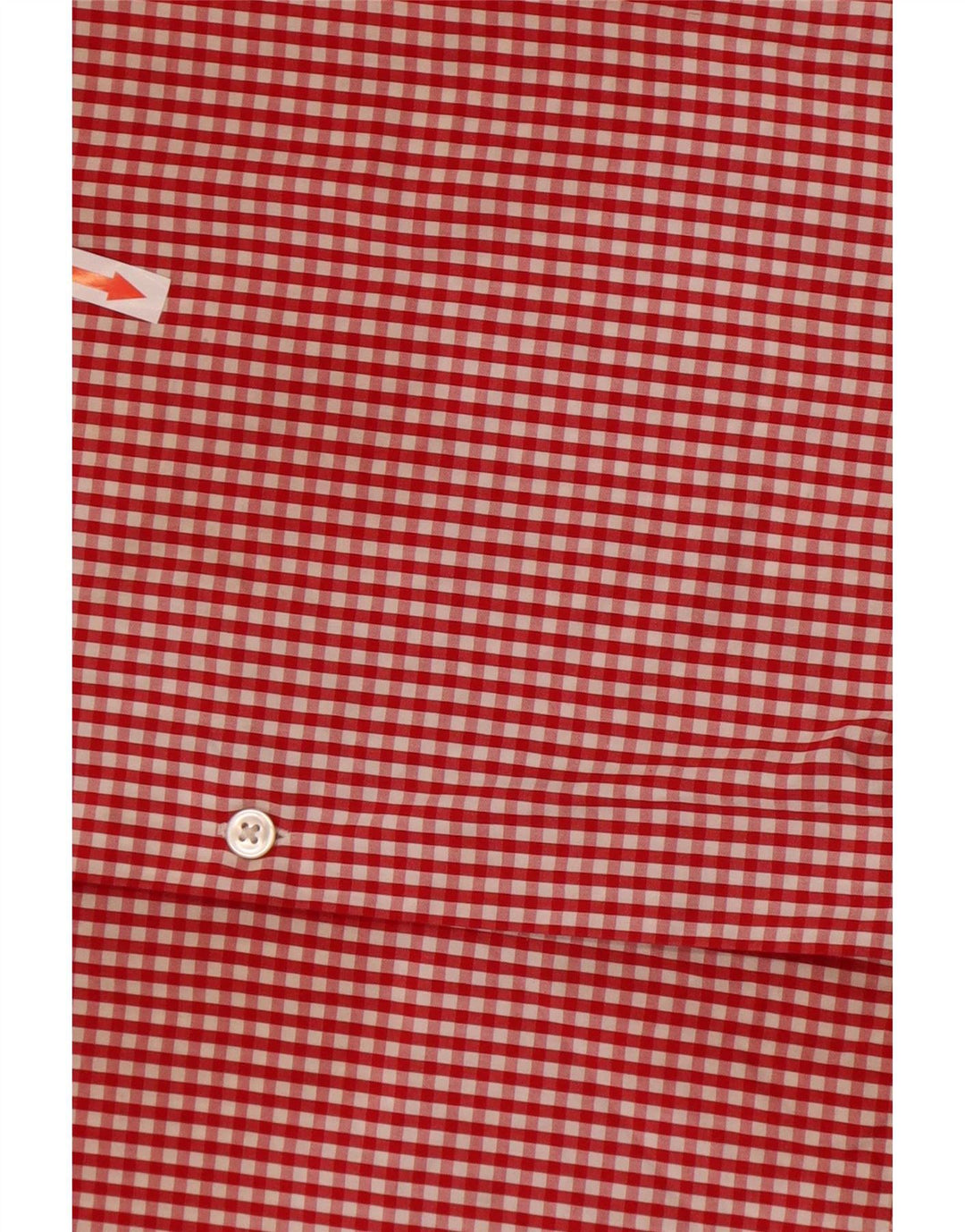 Camicia da uomo vestibilità regolare Hugo Boss taglia 41 16 grande cotone a quadretti rossi