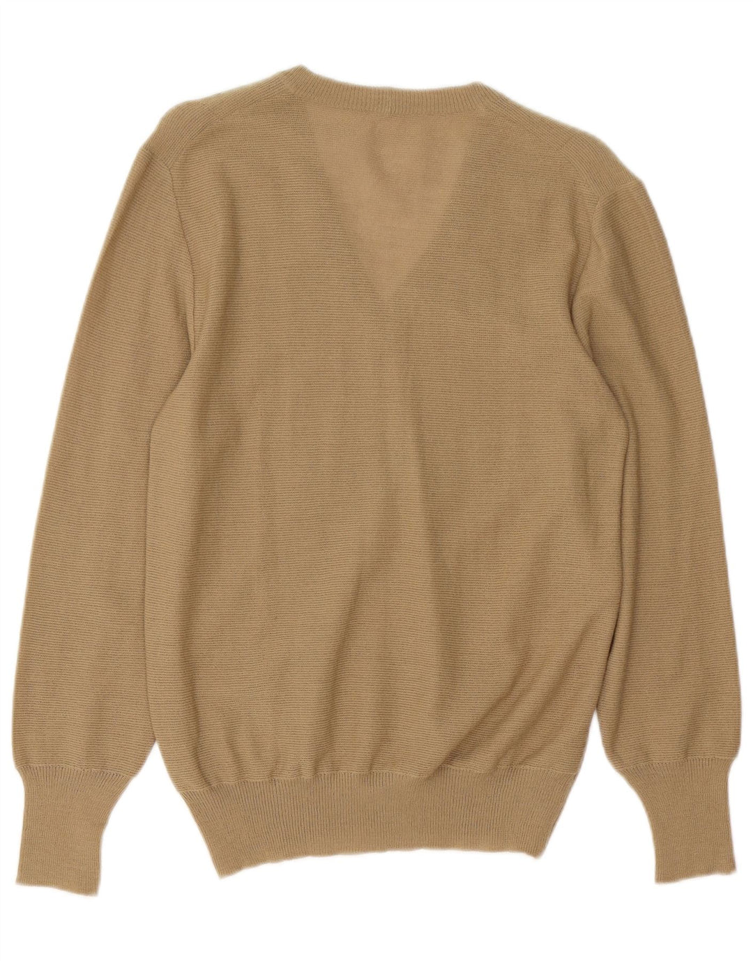 Maglione maglione con scollo a V da donna VINTAGE UK 12 Beige medio
