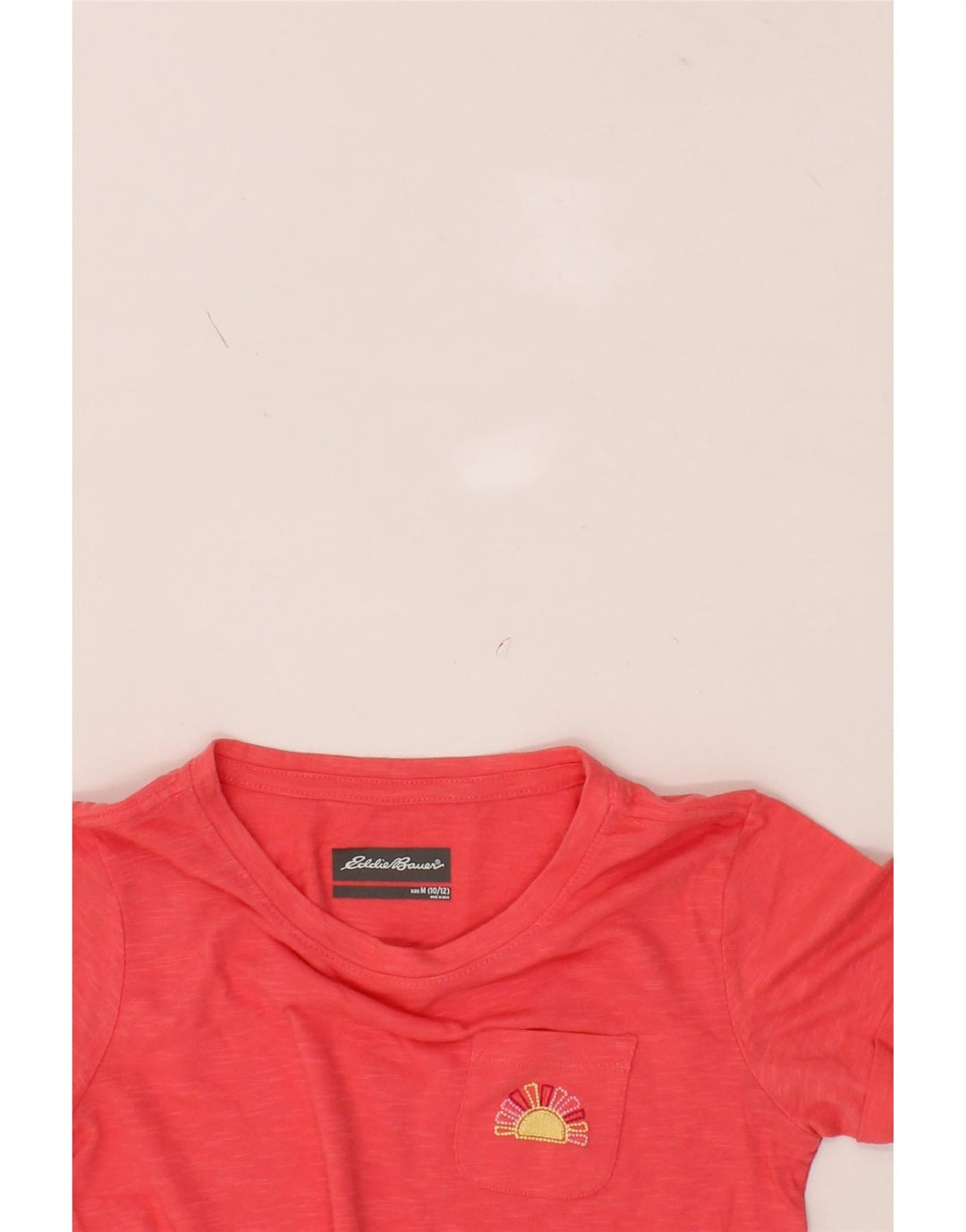 EDDIE BAUER Girls T-Shirt Top 10-11 Years Medium Red Cotton Vintage Eddie Bauer and Second-Hand Eddie Bauer from Messina Hembry 