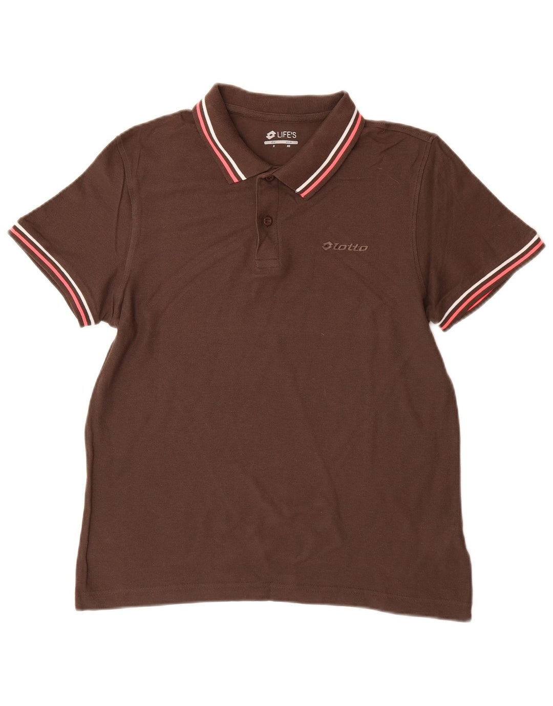 LOTTO Mens Polo Shirt XS Brown Cotton