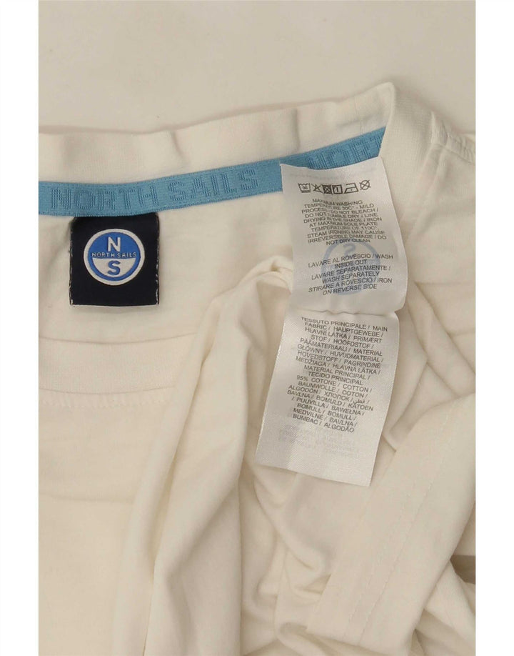 T-shirt da uomo North Sails grande in cotone bianco