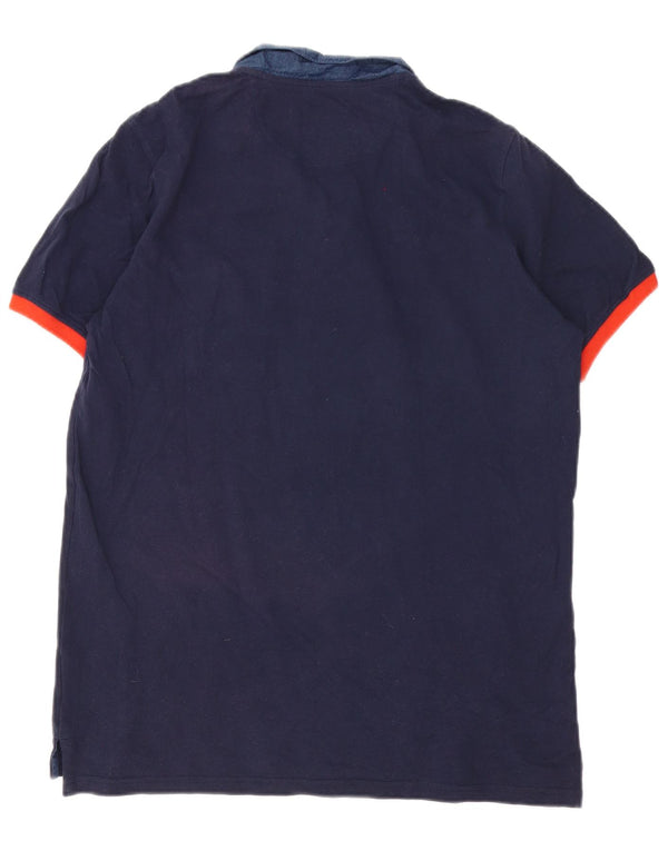 Polo da uomo Fila XL in cotone blu navy