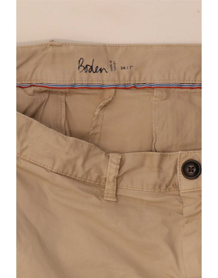 Pantaloncini chino da uomo Boden grandi W34 in cotone beige