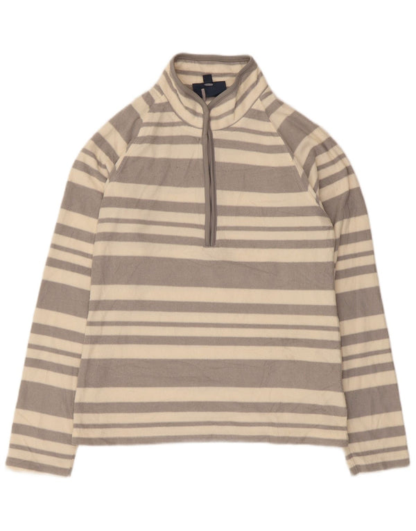 Maglione in pile da donna con collo e zip Mountain Warehouse UK 10 piccolo grigio a righe
