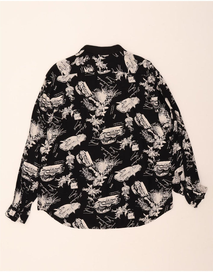 Camicia pullover grafica da uomo VINTAGE nera media