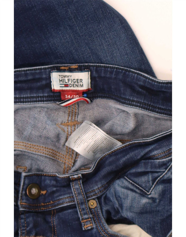 Tommy Hilfiger Uomo Ryan Bootcut Jeans W34 L30 Cotone Blu