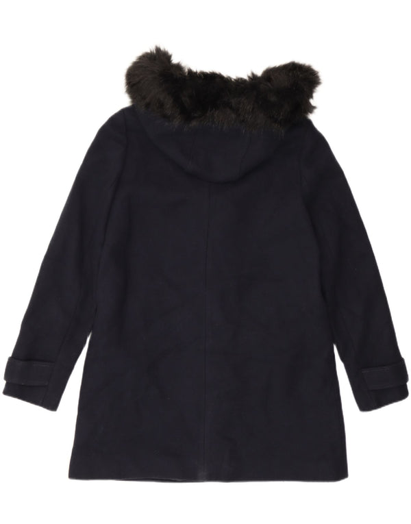 Cappotto con cappuccio da donna Zara UK 6 XS blu navy acrilico