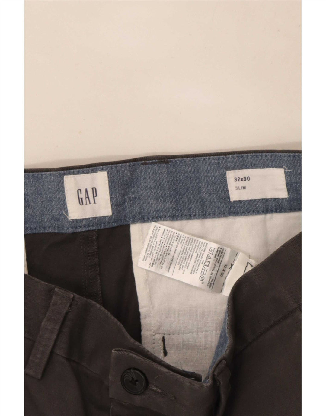 Pantaloni chino slim da uomo Gap W32 L30 cotone grigio